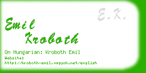 emil kroboth business card